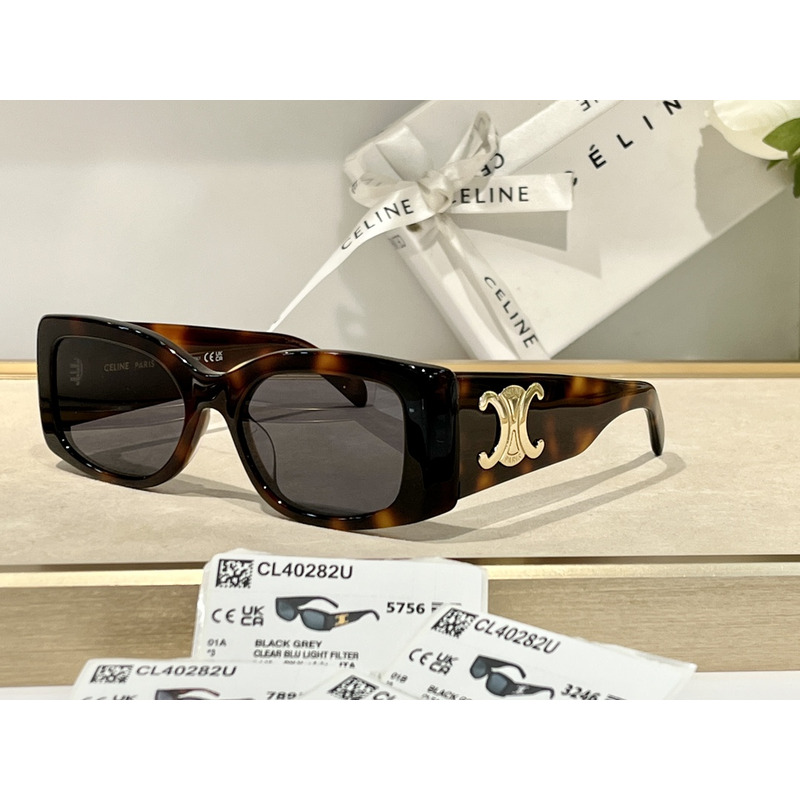 Ce**e triomphe xl 01 sunglasses in acetate havana red