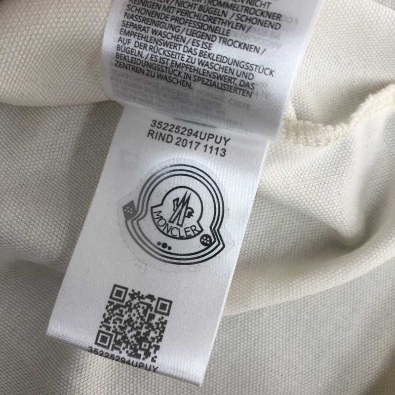 Moncler Love-embroidered Polo Shirt White