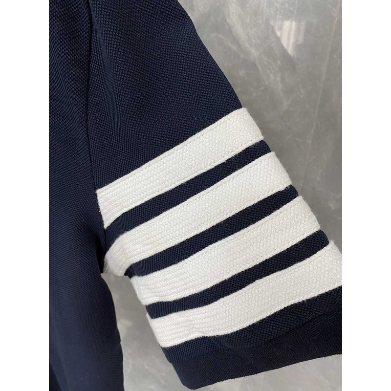 Thom Browne Cotton Polo Shirt Blue