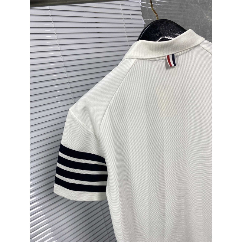 Thom Browne Cotton Polo Shirt White