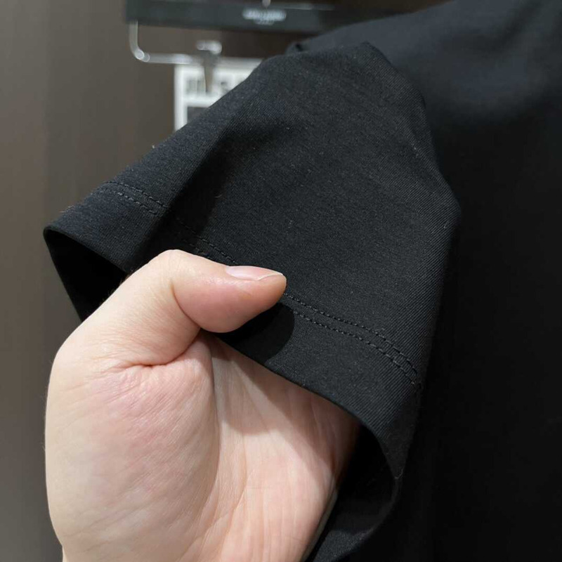 G*u*i logo embroidered cotton t-shirt black