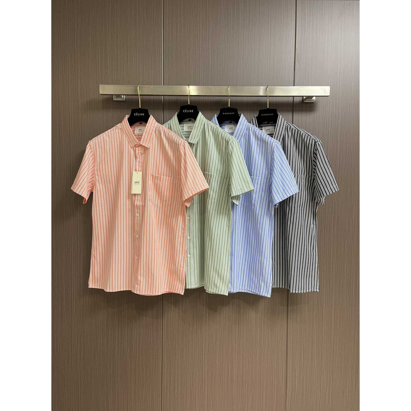 Ami Paris Stripe Shirt White&Blue