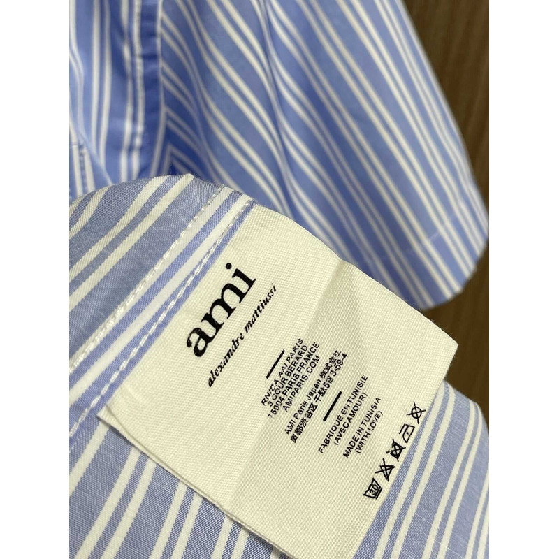 Ami Paris Stripe Shirt White&Blue