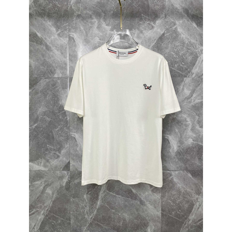 Thom Browne Puppy Embossing T-shirt Cotton White