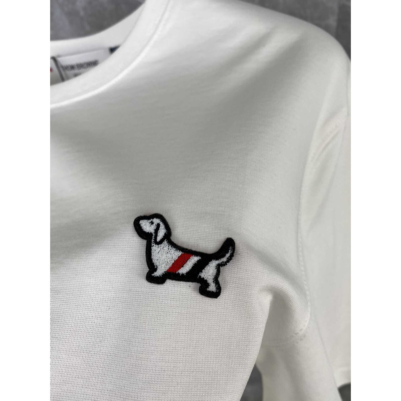 Thom Browne Puppy Embossing T-shirt Cotton White