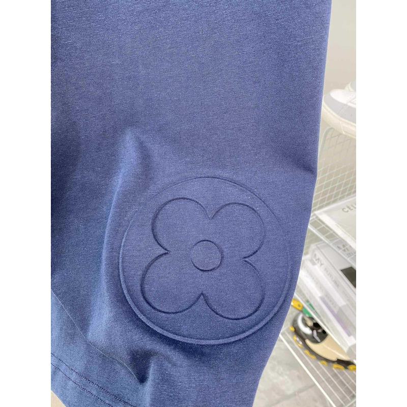 l**is V*t*n monogram cotton t-shirt blue