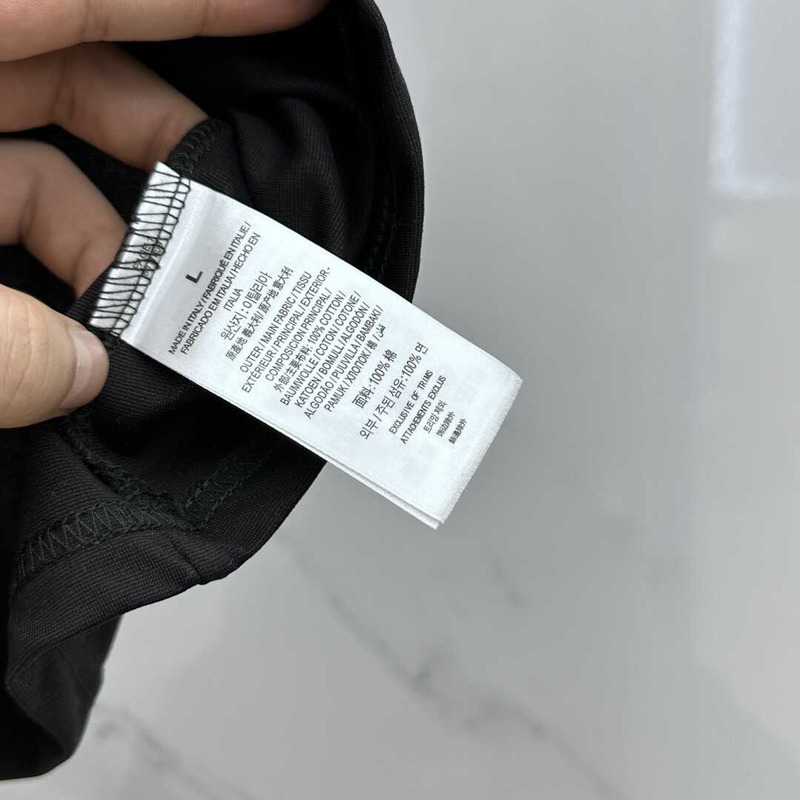 Pra*a embroidered cotton t-shirt black