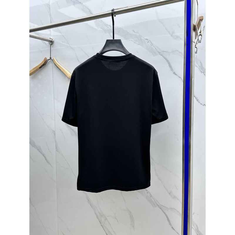 Pra*a embroidered cotton t-shirt black