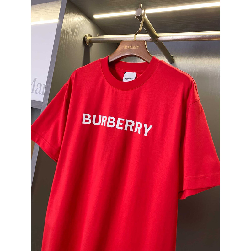 B**rry logo cotton t shirt red