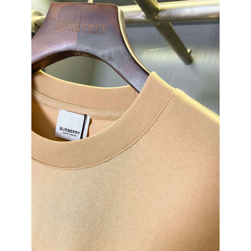 B**rry logo print cotton t-shirt camel