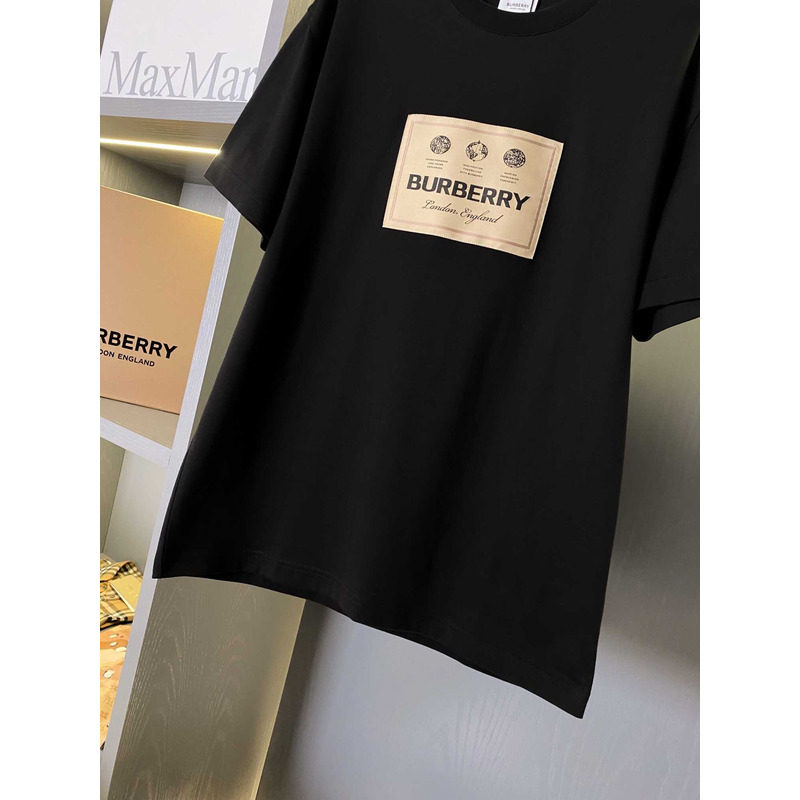 B**rry label applique cotton t-shirt black