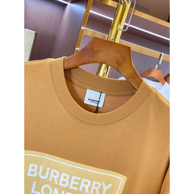 B**rry micro-label printed cotton t-shirt camei