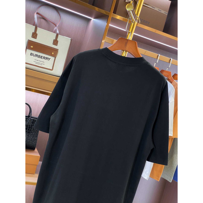 B**rry micro-label printed cotton t-shirt black