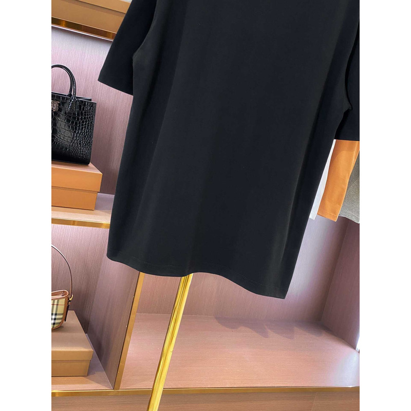 B**rry micro-label printed cotton t-shirt black