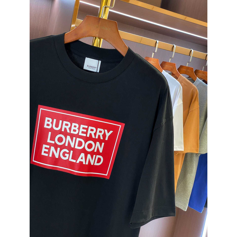 B**rry micro-label printed cotton t-shirt black