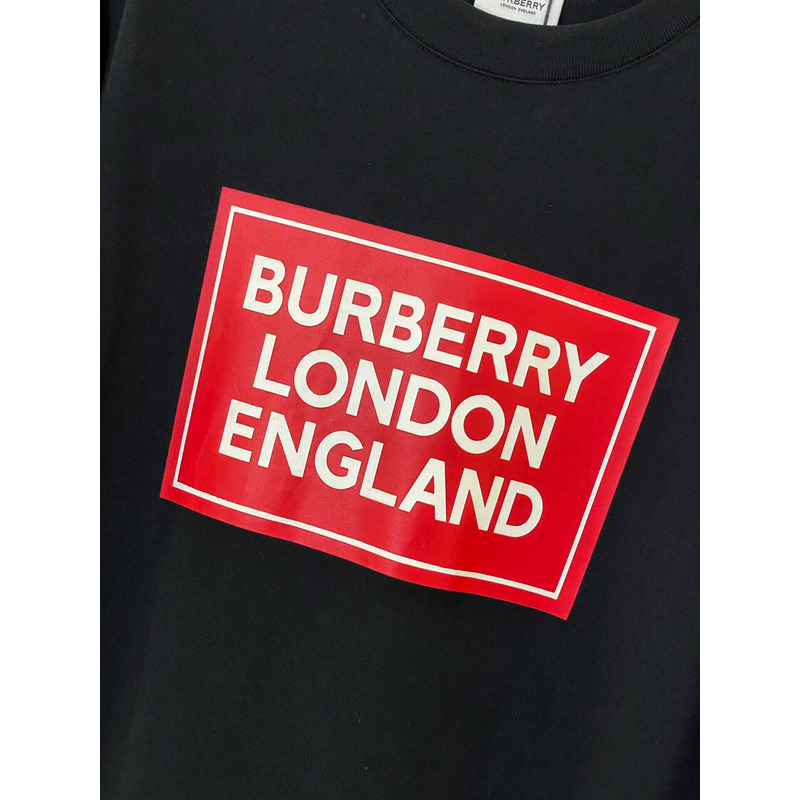 B**rry micro-label printed cotton t-shirt black