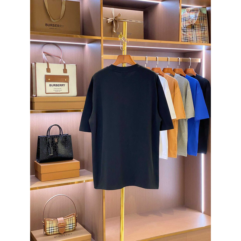 B**rry micro-label printed cotton t-shirt black