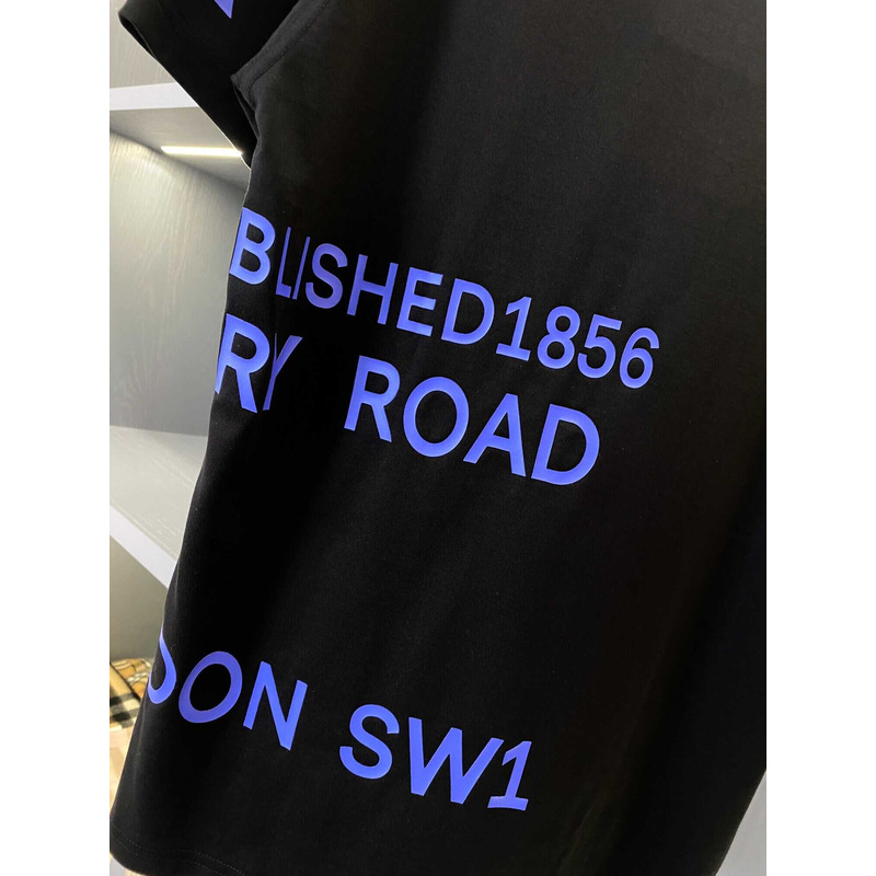 B**rry logo printed cotton t-shirt black&blue