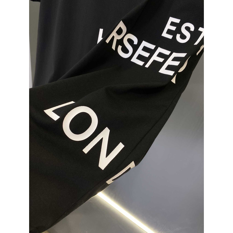 B**rry logo printed cotton t-shirt black&white