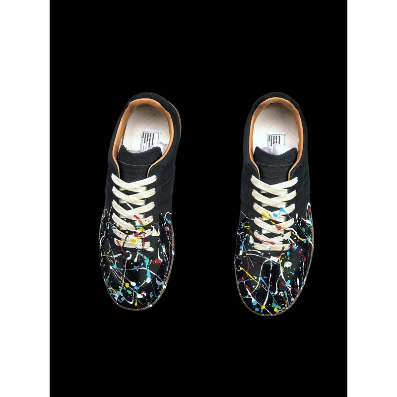 ma*s*n Ma*i*la paint drop sneakers black