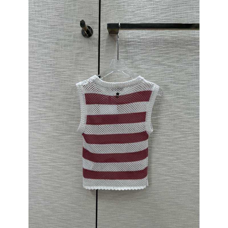 D*or logo knitwear tank top red