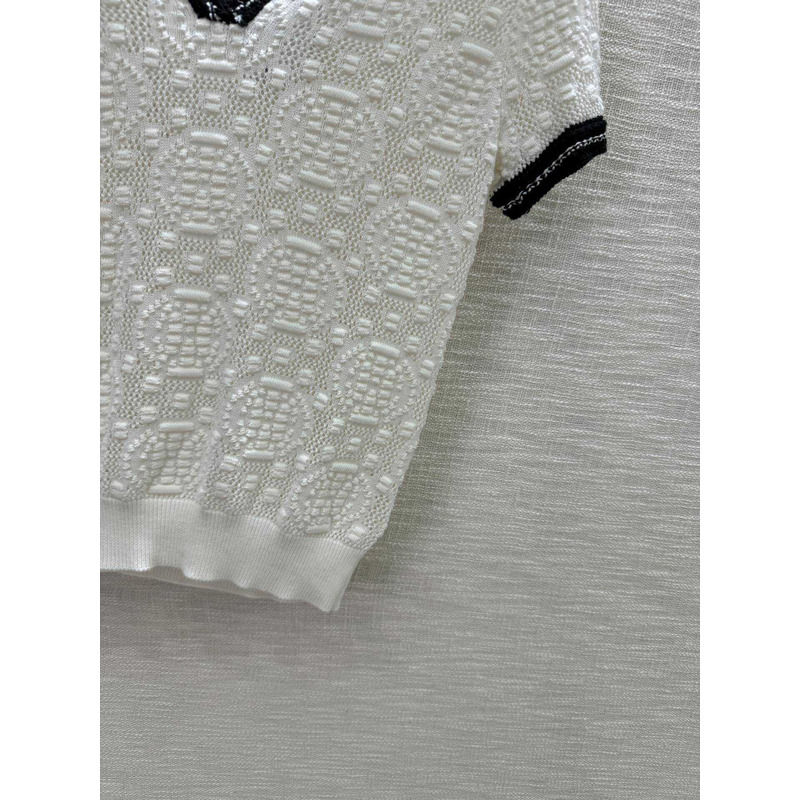 Thom Browne Woven Mesh Cotton Shirt White
