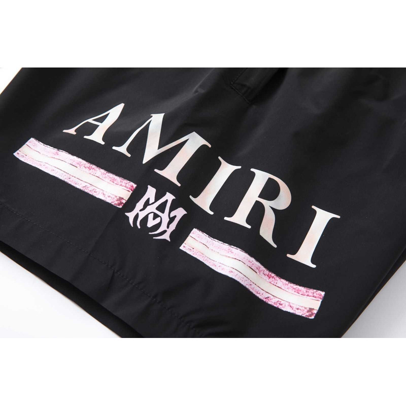 Amiri Printed Logo Shorts Black