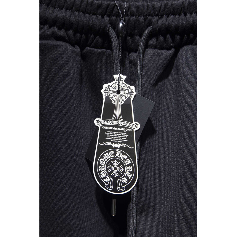 Chrome Heart  Embroidered Cotton Shorts Black