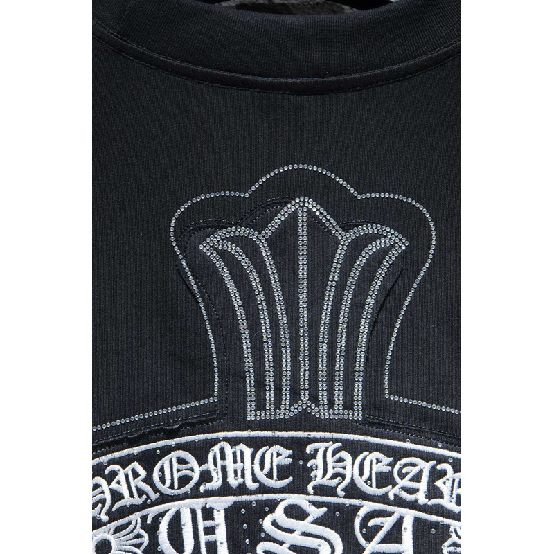 Chrome Heart Logo Embroidered T-Shirt Black