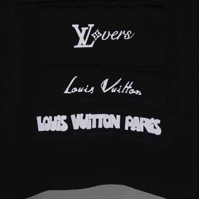l**is V*t*n logo signature t-shirt black