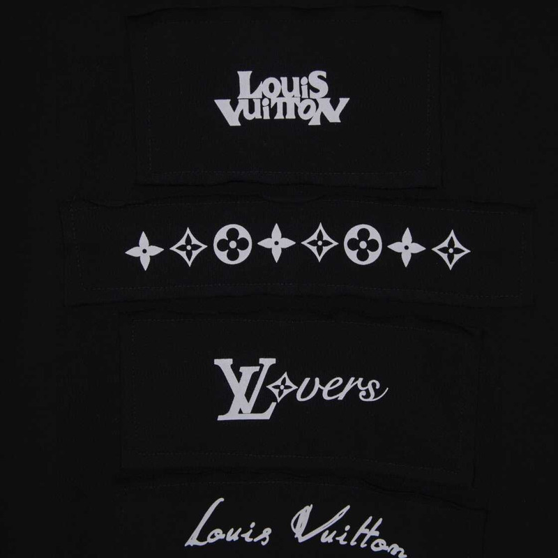 l**is V*t*n logo signature t-shirt black