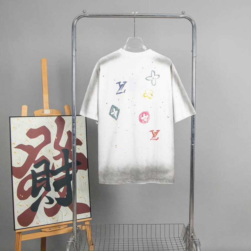 l**is V*t*n color monogram t-shirt white