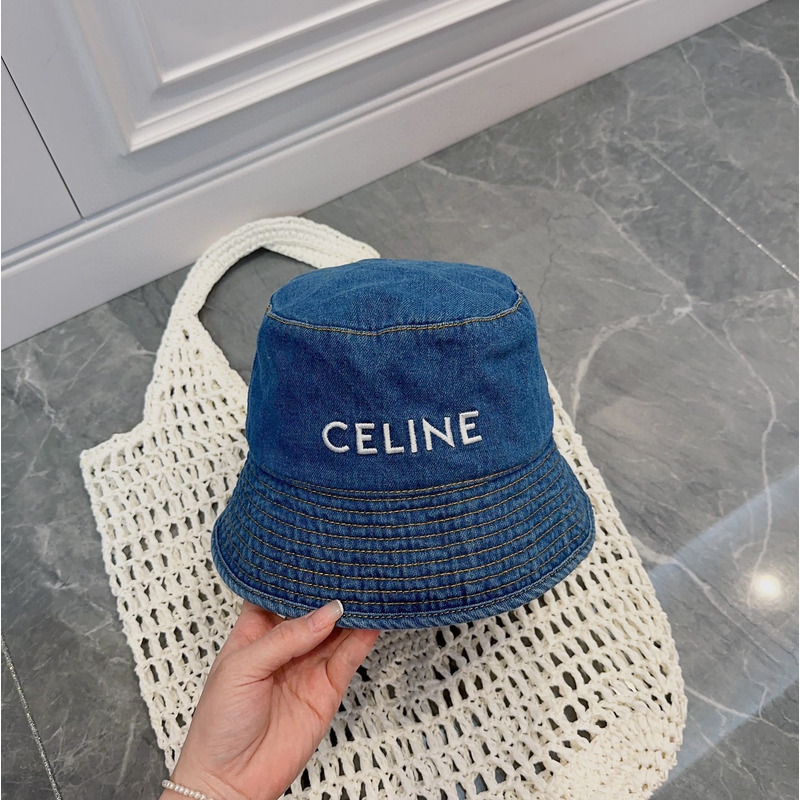 Ce**e denim buckle hat blue