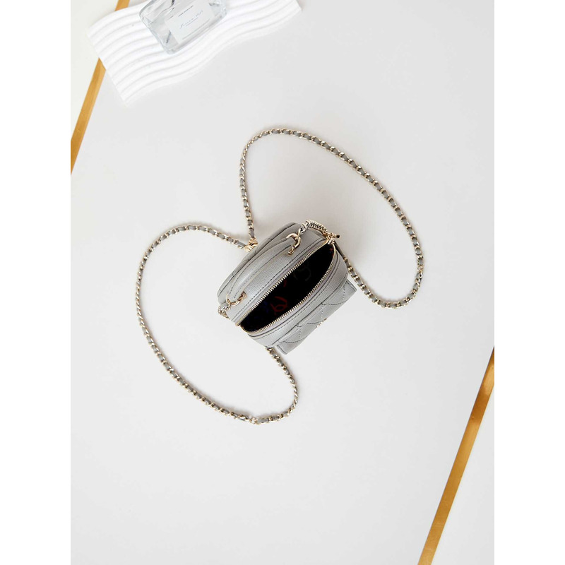 Ch*el caviar quilted cc mini classic backpack gray