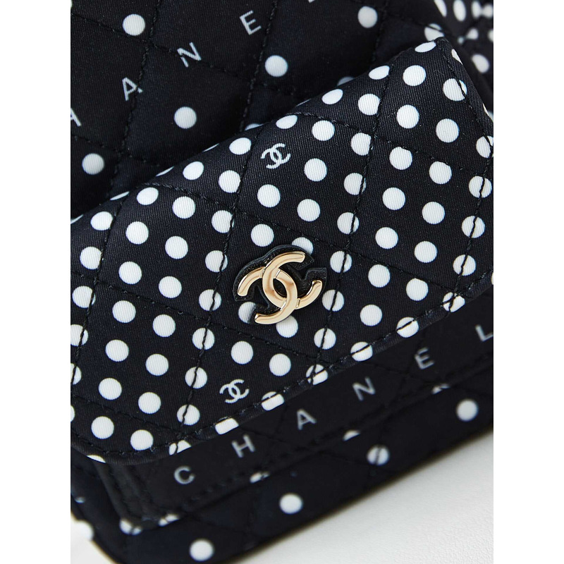 Ch*el logo polka dot backpack in black