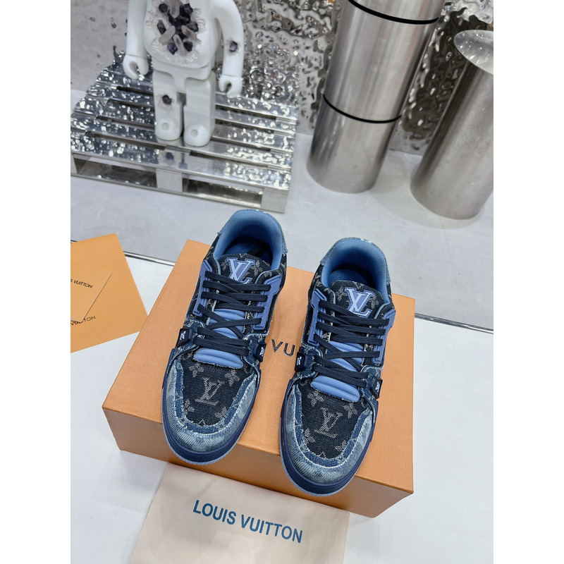l**is V*t*n lv trainer sneaker denim blue