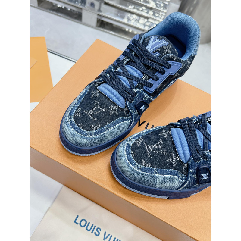 l**is V*t*n lv trainer sneaker denim blue