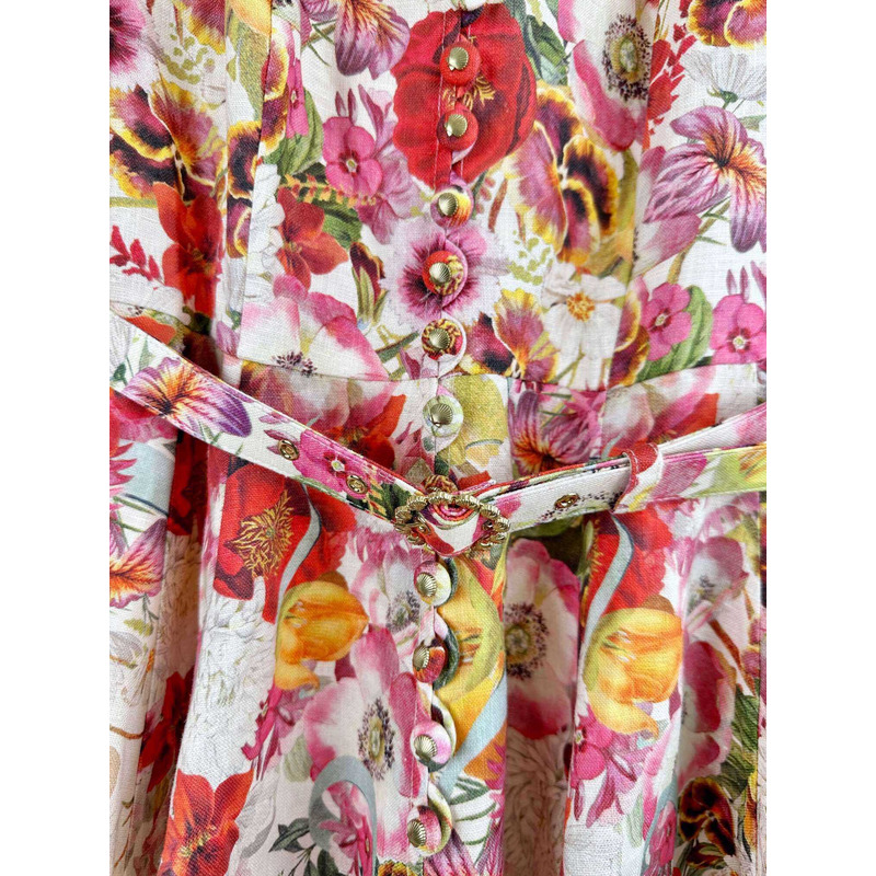 Zimmermann Short Dress With Flowers