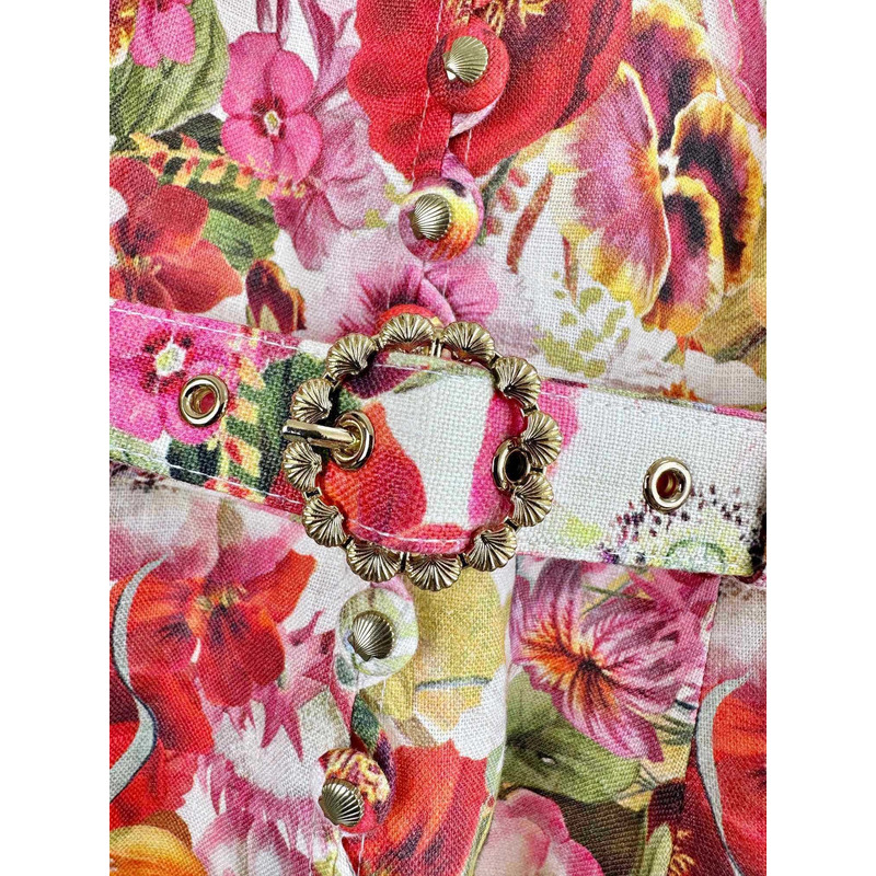 Zimmermann Short Dress With Flowers