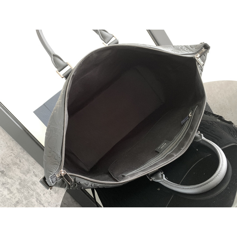 D*or weekender 40 gravity leather and  grained calfskinm black