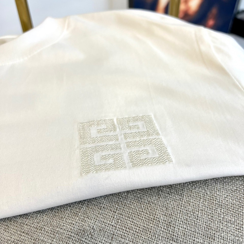 Givenchy Logo Embroidered Cutton T-Shirt White