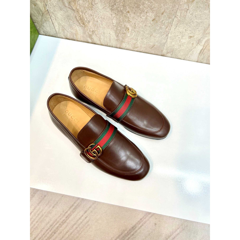 G*u*i tuseda brown  leather shoes