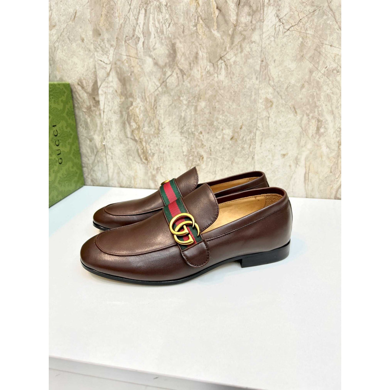 G*u*i tuseda brown  leather shoes