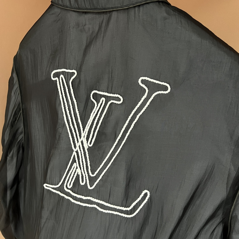 l**is V*t*n embroidered nylon blouson navy blue