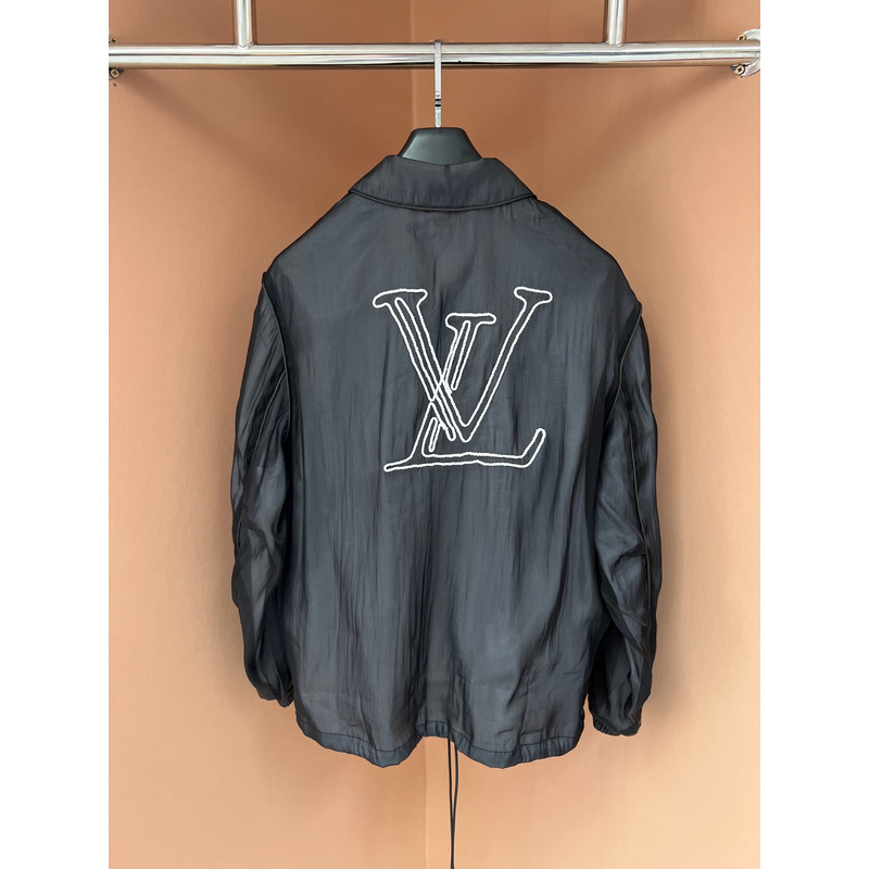 l**is V*t*n embroidered nylon blouson navy blue