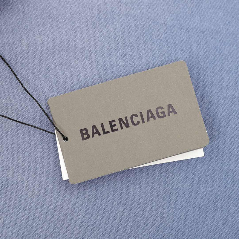 Ba*len*cia*ga cotton print t-shirt blue