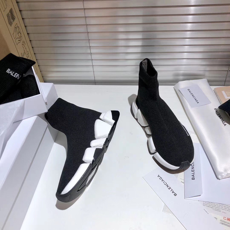Ba*len*cia*ga speed 2.0 black white sneaker