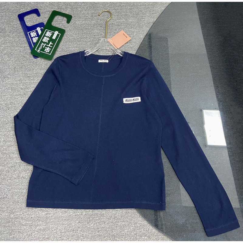 Miumiu Long Sleeves Shirt Blue