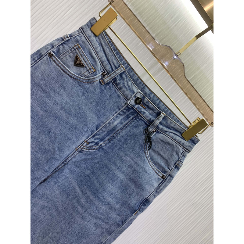 Pra*a  triangle logo jeans blue