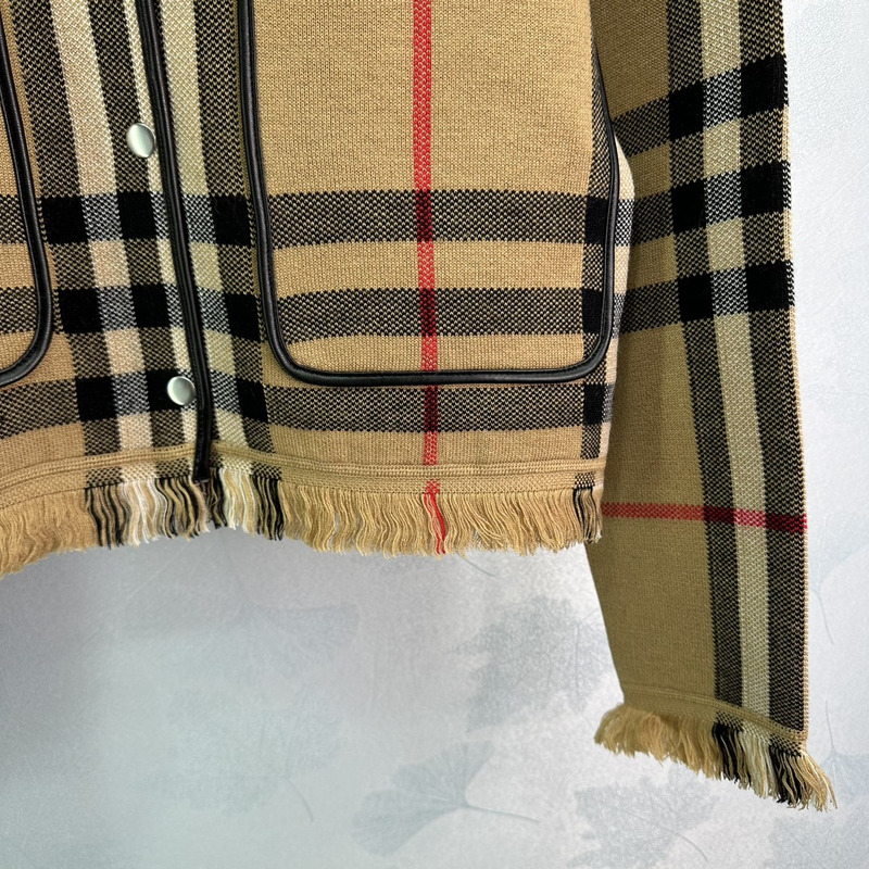 B**rry vintage-check bouclé collarless jacket